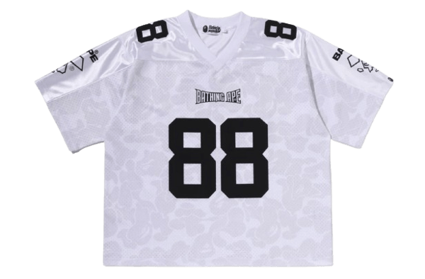SOLID CAMO MULTI LOGO RELAXED FIT FOOTBALL JERSEY